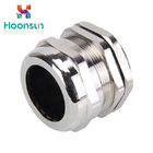 Anti Magnetic EMC Shielded Metal Cable Gland Metric Thread Type With Nickel Plated Brass