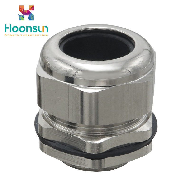 Strengthened Type Nickel Plated Brass Cable Gland , Waterproof Cable Gland Connectors