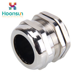 Anti Magnetic EMC Shielded Metal Cable Gland Metric Thread Type With Nickel Plated Brass