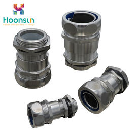 Galvanized Steel Brass Union Fitting Locked Type With Compression Fitting Ferrule