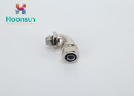 90 Degree Flexible Conduit Fittings Elbow Metal / IP66 Metric Brass Cable Gland