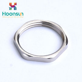 High Precision Hexagon Metal Cable Gland Locknut With Electroplating Surface