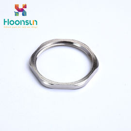 High Precision Hexagon Metal Cable Gland Locknut With Electroplating Surface