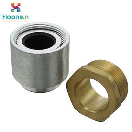 Galvanized Iron / Brass TH Type Marine Cable Gland With Nickel - Plated Hoop Washer