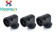 Black Fireproof Nylon Cable Gland 90 Degree Connector For Flexible Pipes