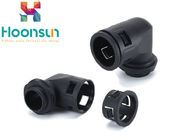 Black Nylon Liquid Tight Conduit 90 Degree Connector For Flexible Pipes