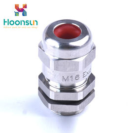 GRP Metal Brass Explosion Proof Cable Gland Nickel Plated Fire Rated With Rubber