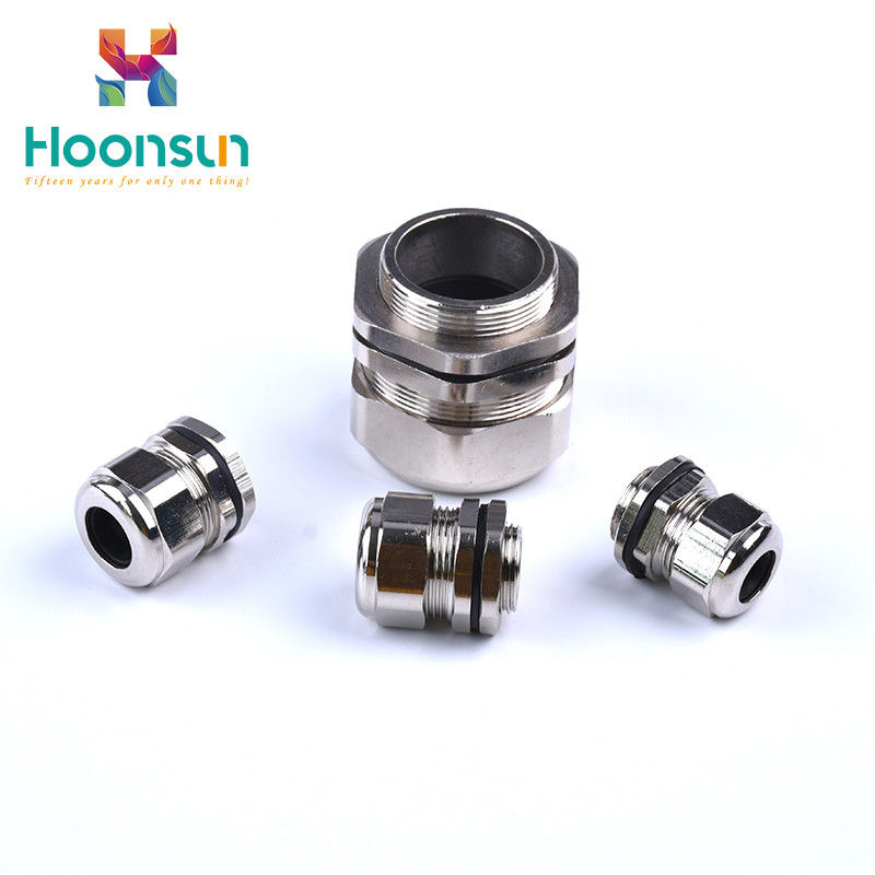 NPT / G Series Copper Cable Gland , Brass Nickel Plated Cable Gland For Outdoor