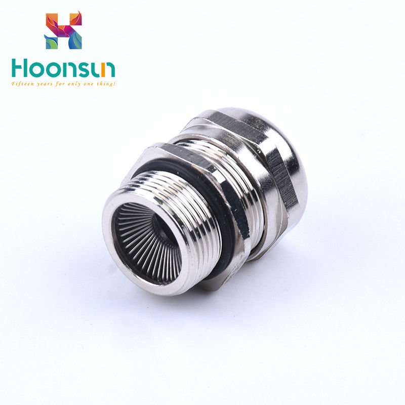 M18 EMC Type Metal Brass Electrical Cable Gland With Shielding Spring