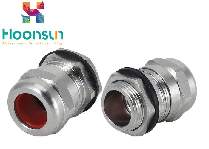 EX1 - 6 Electrical Brass Cable Gland , Waterproof IP68 Grade Armored Cable Gland