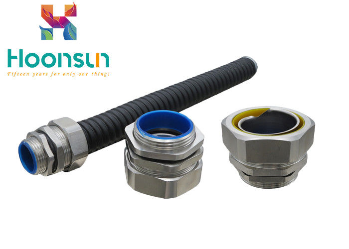 SS304 SS316L Pipe Hydraulic Metal Hose Fittings IP65 Stainless Steel