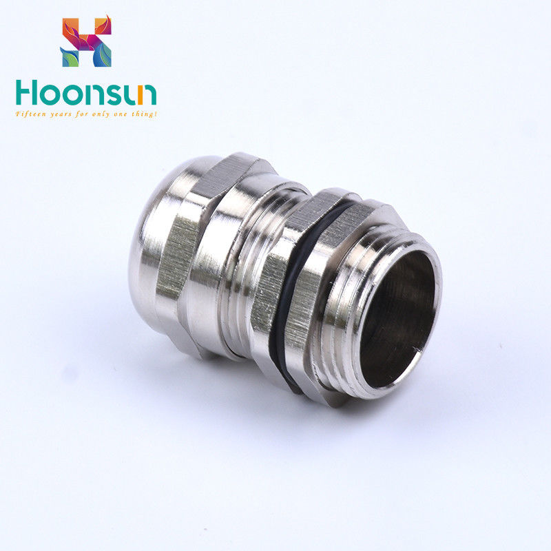 Metal Metric Nickel Plated Brass Cable Gland , M8 - M120 Spiral Cable Gland