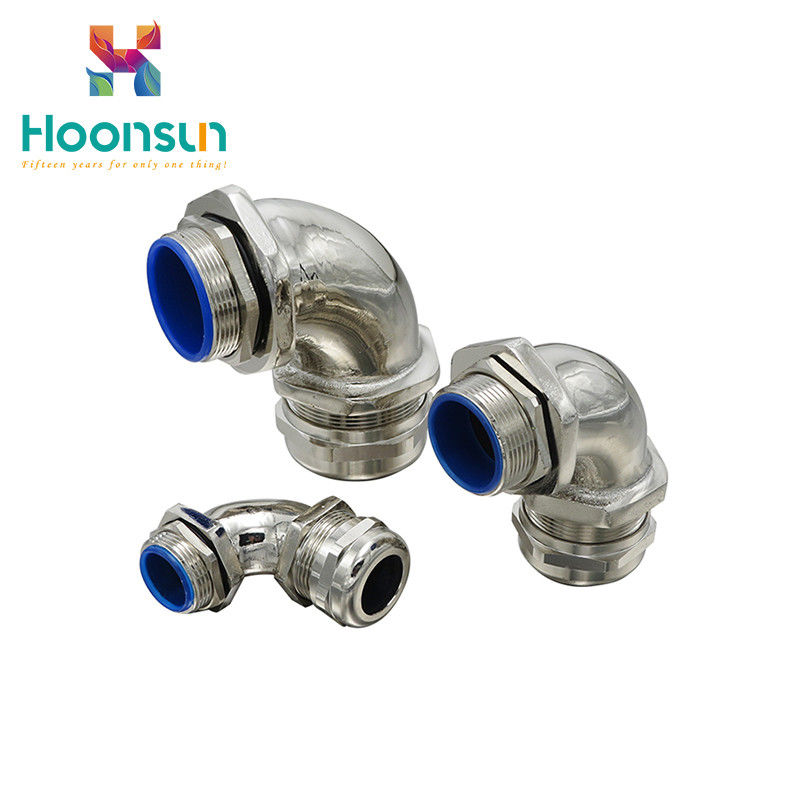 Right Angle Protection 90 Degree Flexible Conduit Connector IP68 Cable Gland
