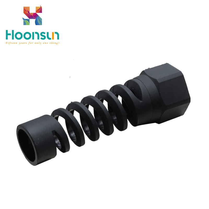 Strain Relief Spiral Nylon Cable Gland Rubber Seal For M Thread